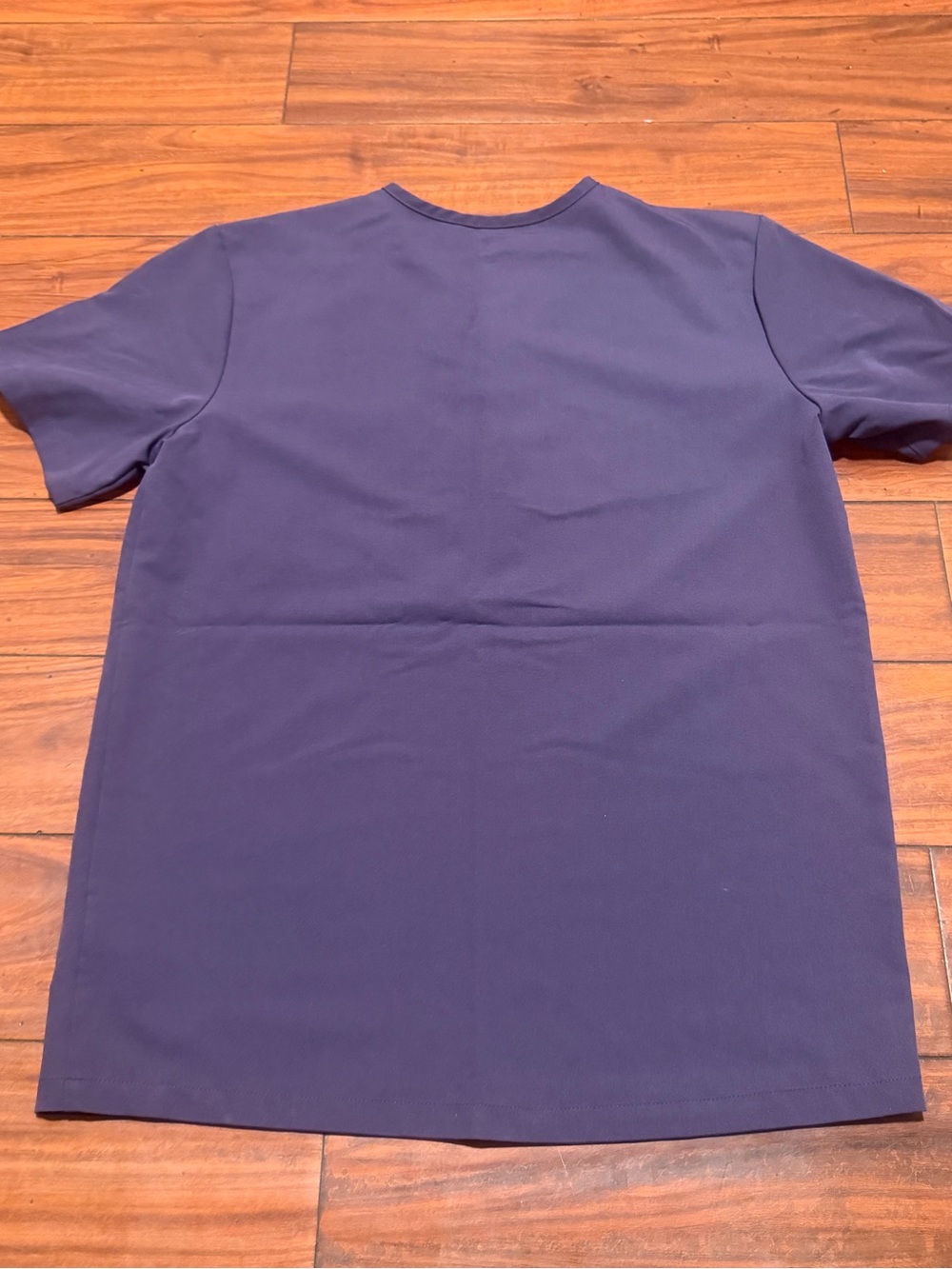 Figs Men’s Scrub Set in Deep Purple with Light Gray Drawstring - Picture 5 of 13